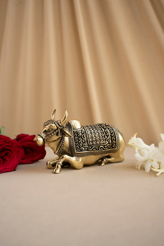 Nandi With Carving Vastu Compliant - Pitaltamba