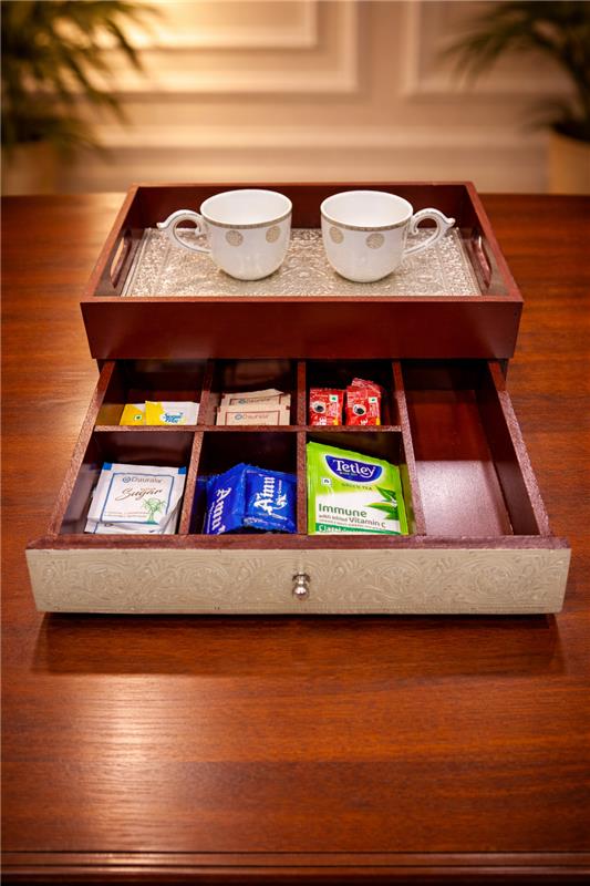 New & Exclusive Wooden Tray With Drawer - Pitaltamba