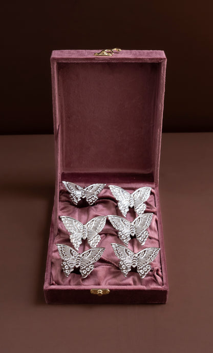 Elegant Butterfly-Shaped Napkin Rings Set