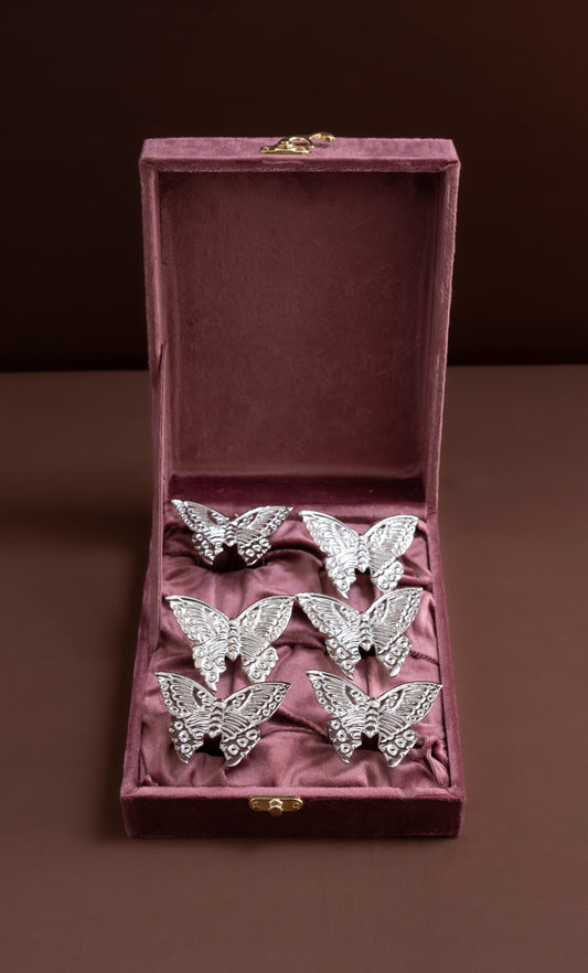 Elegant Butterfly-Shaped Napkin Rings Set