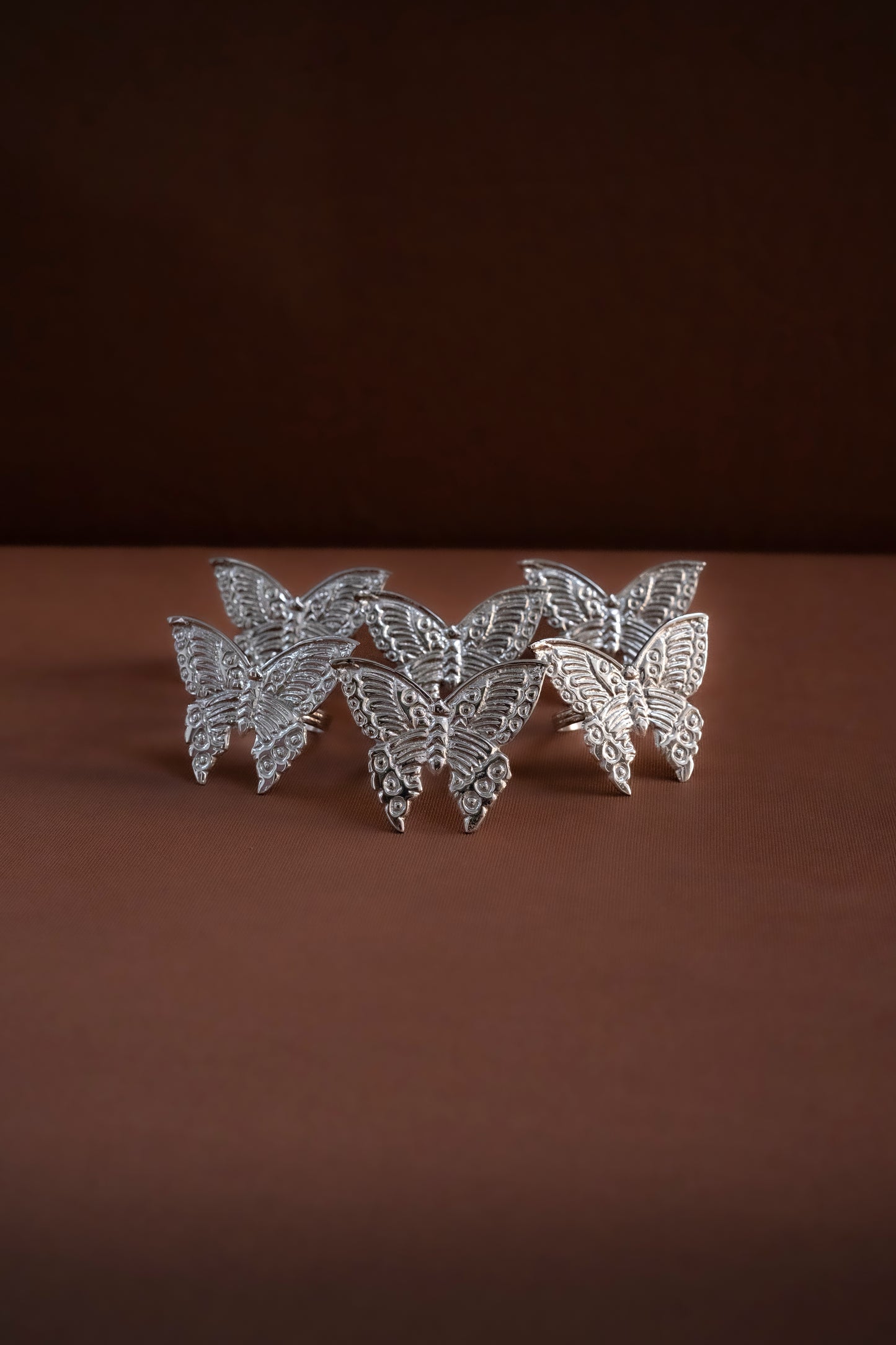 Elegant Butterfly-Shaped Napkin Rings Set