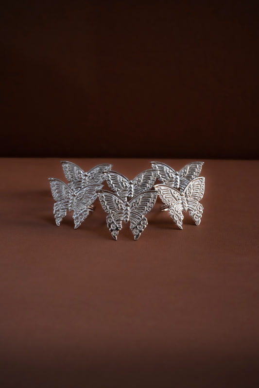 Elegant Butterfly-Shaped Napkin Rings Set