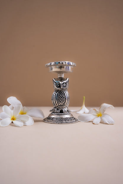 Auspicious owl candle holder