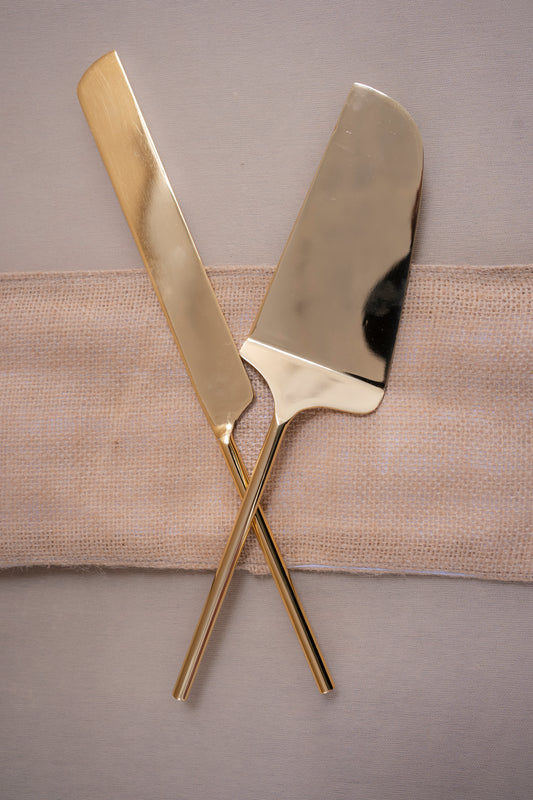 Cake Serves Spoon & Knife Set