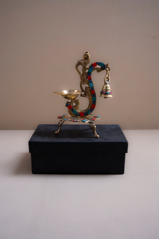 Peacock Bell Diya