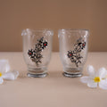 Pair Of Silver Antique Work Cooldrink Glasses With Bottom Carving