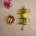 Lemon & Chilli Gold Door Hanging with Laxmi Ji Charan Paduka