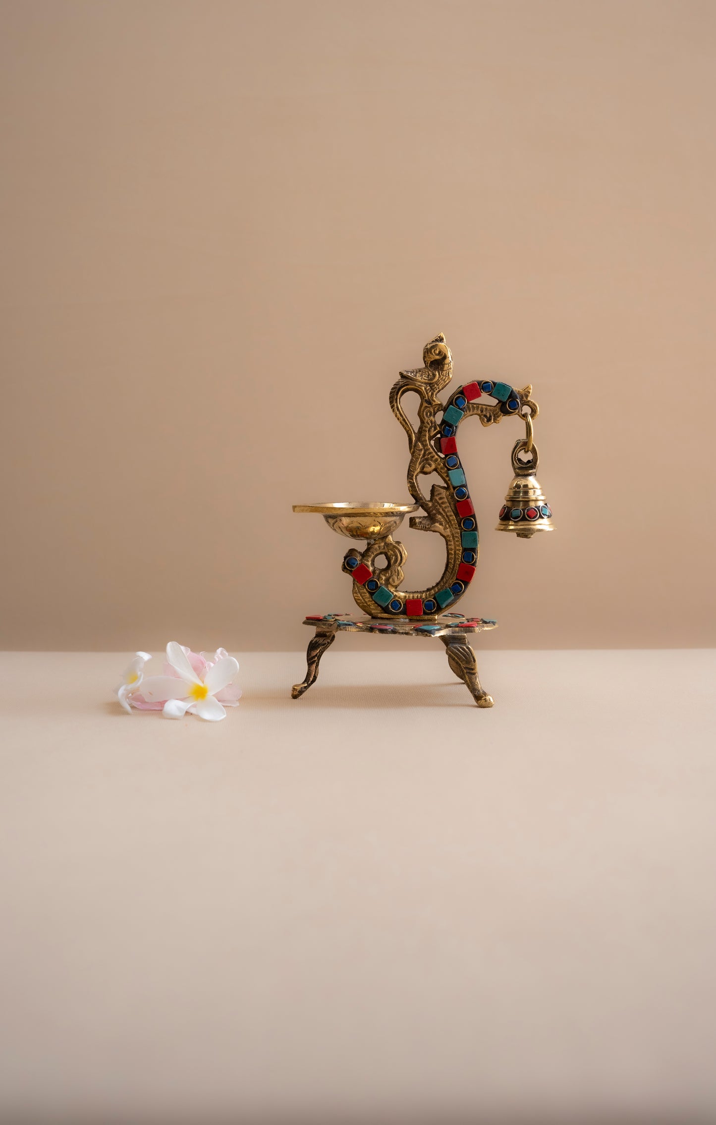 Peacock Bell Diya