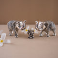 Ganesh Idol With Pair Of Elephants
