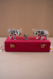 Ganesh Idol With Pair Of Elephants
