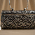 Intricate Carving Silver Purse / Clutch With Handle & String - Pitaltamba