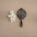 silver brass hand mirror