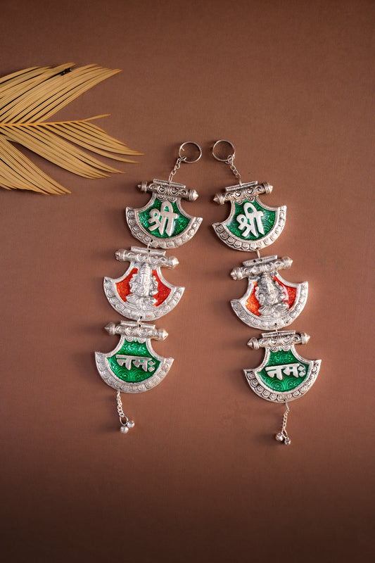 Ganesha Pair Side Toran Wall Hanging