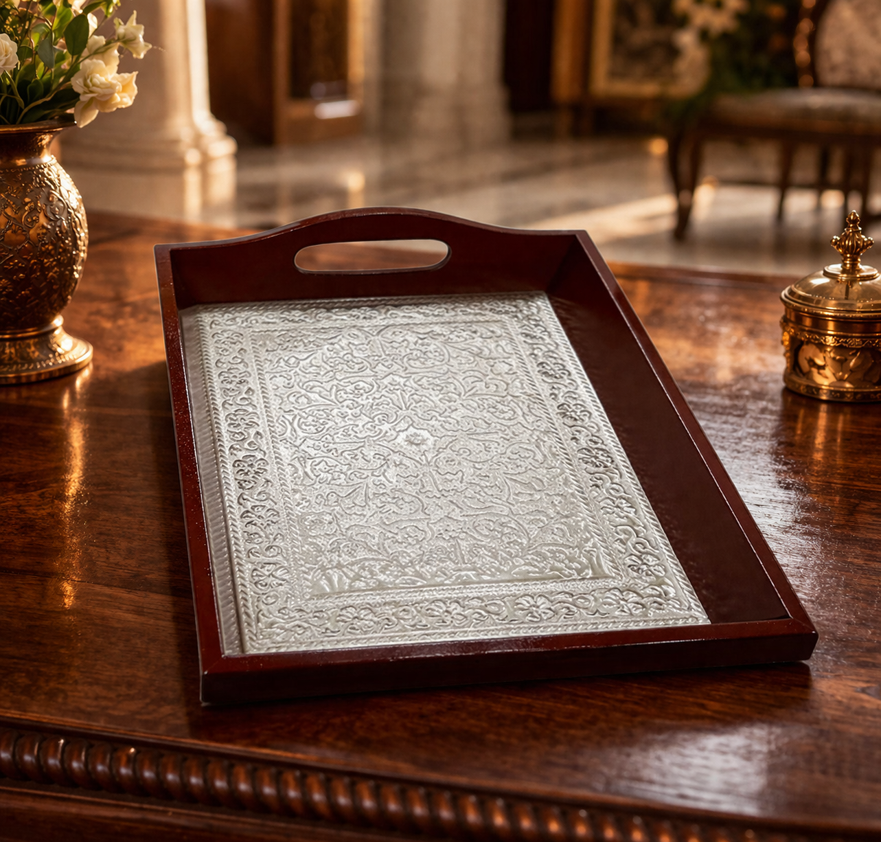 New & Exclusive Wooden Tray Set (Set of 3) - Pitaltamba