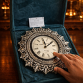 Premium 999 Silver Wall Clock with Luxury Velvet Box