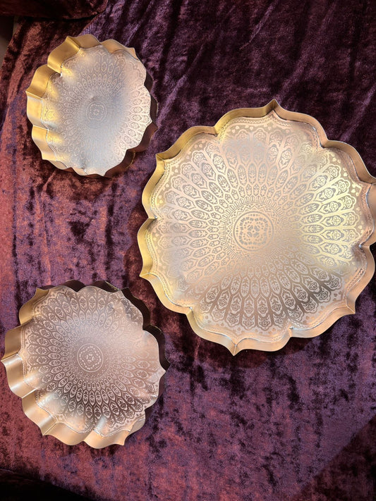 Metal Lotus Urli Set - Pitaltamba