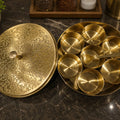 Pure Brass Masala Box with 7 Containers & Spoon