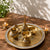 Brass Dual Shade Etched Puja Thali Set with Velvet Gift Box