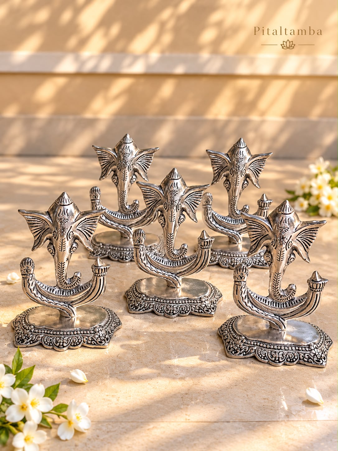 Antique Ganesh Statue on Stand