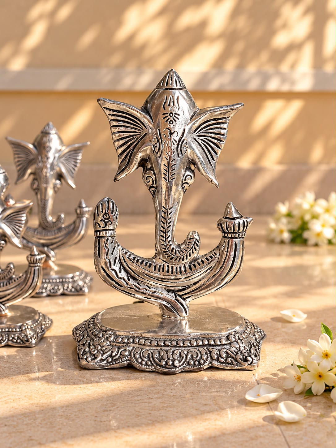 Antique Ganesh Statue on Stand