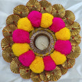 Big Diya Mat With Bandhej Clutch Bag - Pitaltamba