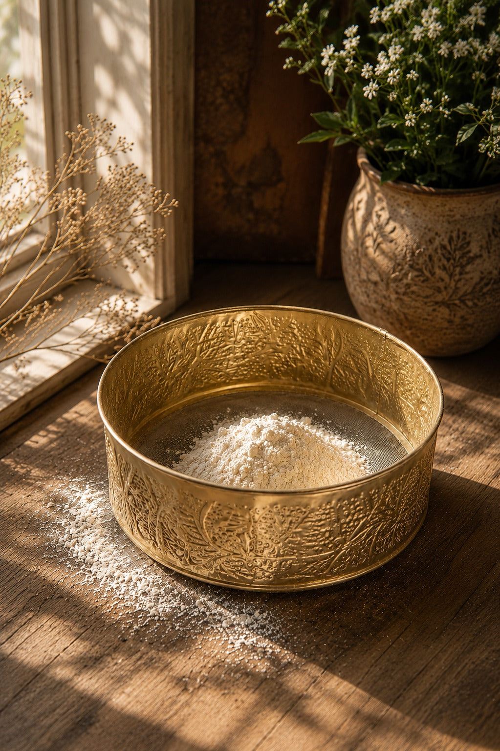 Brass Flour Sieve (Chalni) – Traditional Kitchen Strainer